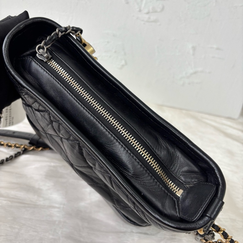 99新全配❤️ 香奈兒 #流浪包 #黑金 #小號 #油蠟皮-12