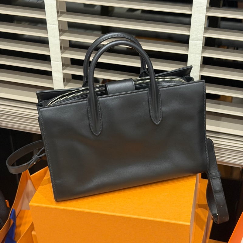 🈶購證❤️ ysl #黑銀 #牛皮 #托特包 #風琴包-6