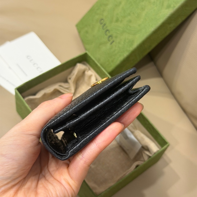 99新全配❤️ gucci #黑金 #荔枝牛皮 #短夾 #錢包-2