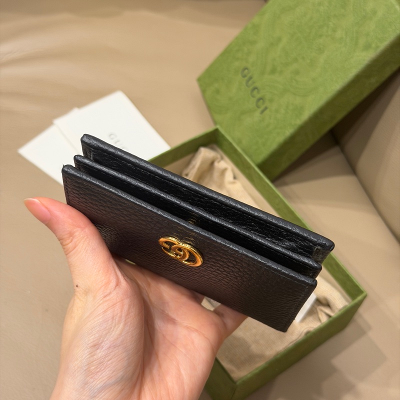 99新全配❤️ gucci #黑金 #荔枝牛皮 #短夾 #錢包-6