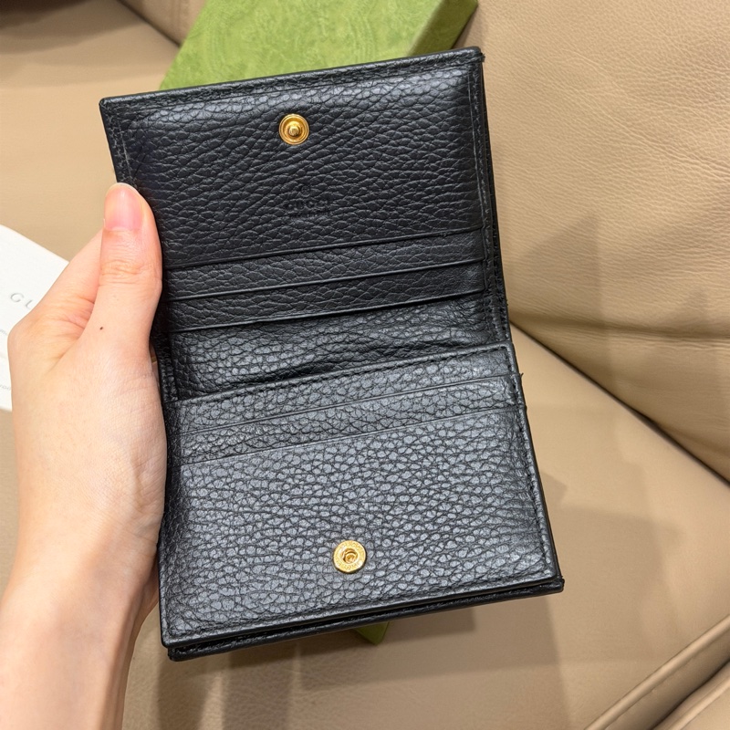 99新全配❤️ gucci #黑金 #荔枝牛皮 #短夾 #錢包-8