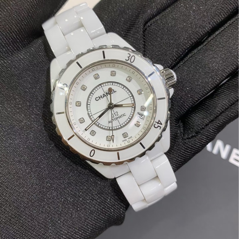 🈶盒子單據❤️ 香奈兒 #J12 #12鑽 #38mm #機械手錶-0