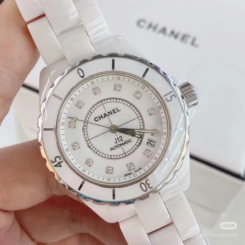 🈶盒子單據❤️ 香奈兒 #J12 #12鑽 #38mm #機械手錶-4