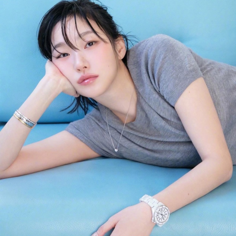 小巴黎二手名牌真品Chanel 38mm 白陶瓷 J12機械 保固中 2022保卡-17