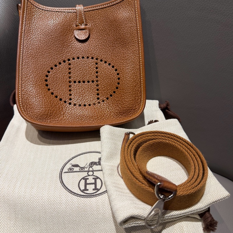 Hermes mini Evelyn 馬鞍皮 (贈短背帶/內袋)-0