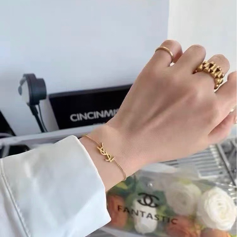 🈶購證❤️ ysl #金色 #手鏈 #字母logo #經典款-2