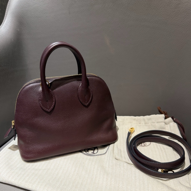 Hermes mini bolide 馬鞍紅拼色-1