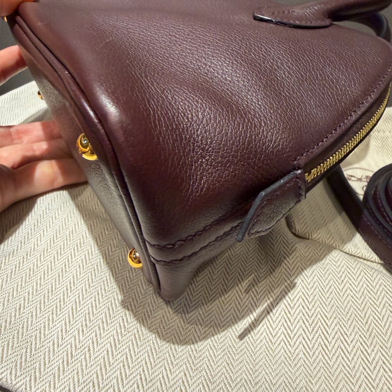 Hermes mini bolide 馬鞍紅拼色-3