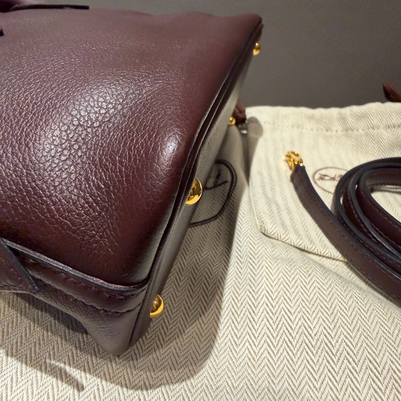 Hermes mini bolide 馬鞍紅拼色-4