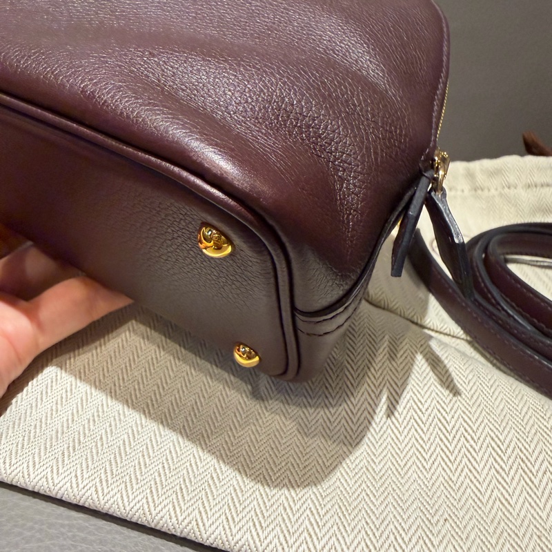 Hermes mini bolide 馬鞍紅拼色-5