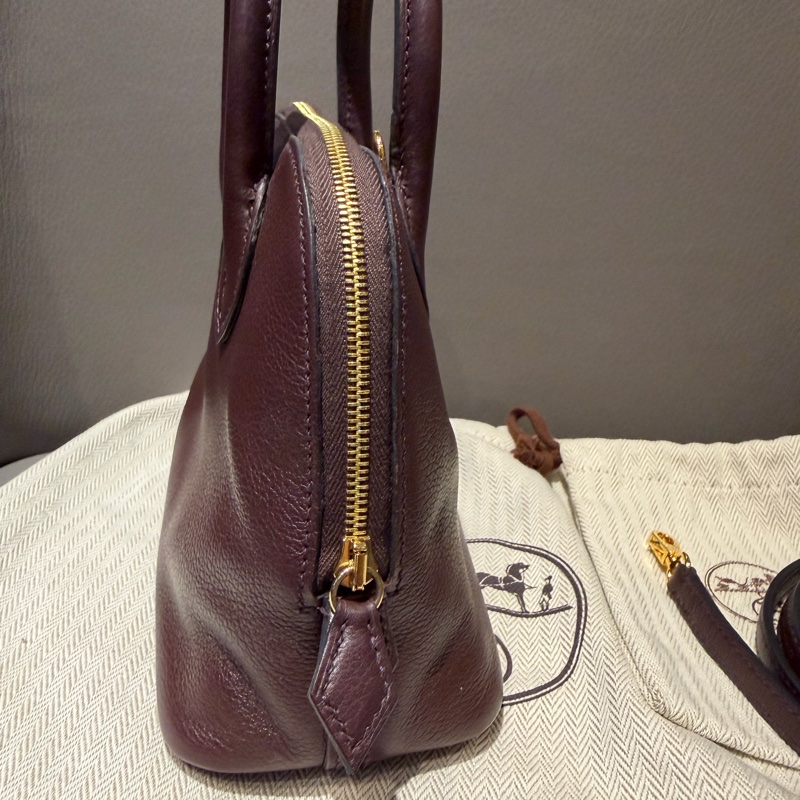 Hermes mini bolide 馬鞍紅拼色-6