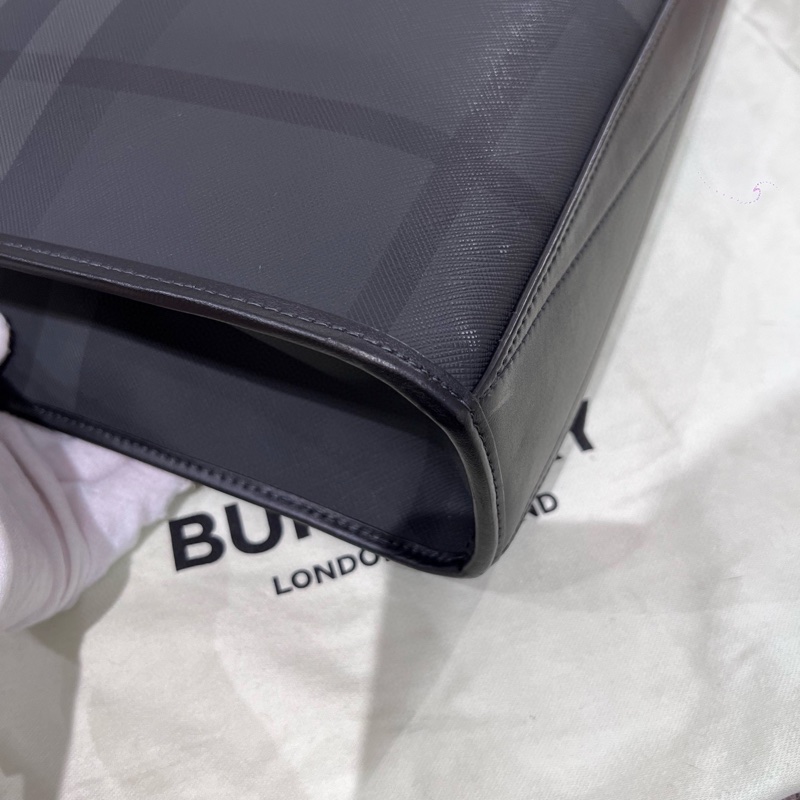 Burberry 格紋公事包-10