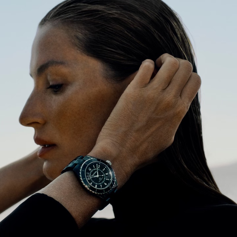 小巴黎二手名牌真品Chanel J12 38m 黑陶瓷 機械 2019有保卡 狀況好-6