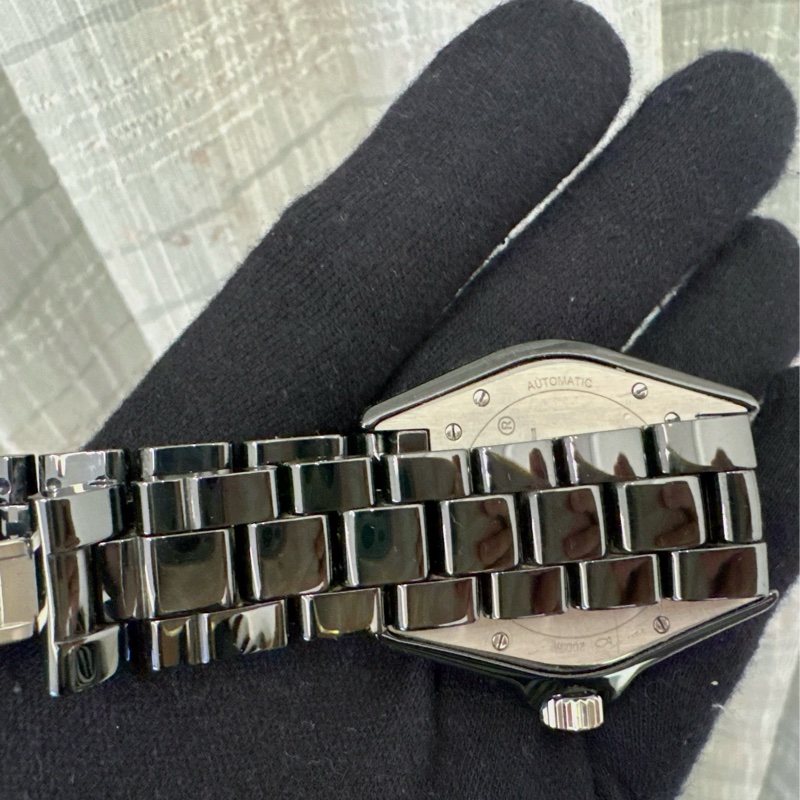 小巴黎二手名牌真品Chanel J12 38m 黑陶瓷 機械 2019有保卡 狀況好-17