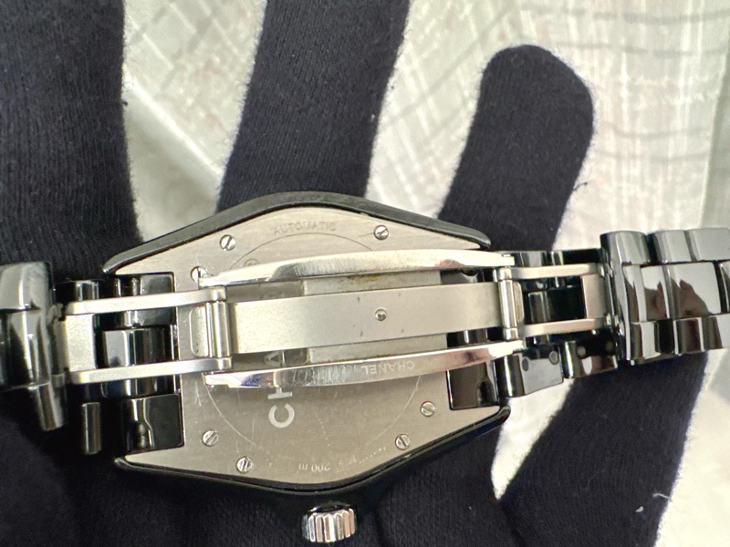小巴黎二手名牌真品Chanel J12 38m 黑陶瓷 機械 2019有保卡 狀況好-20