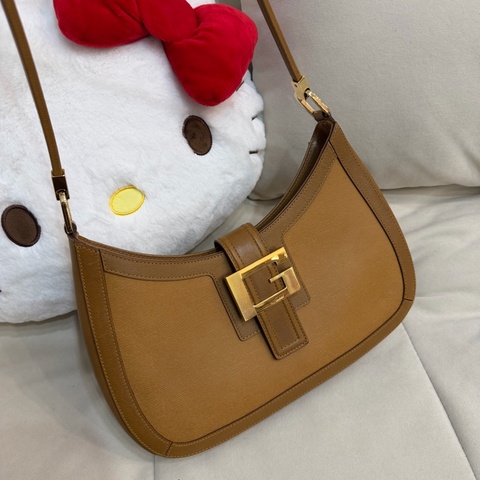Gucci G扣 古董 中古 單肩包 焦糖色