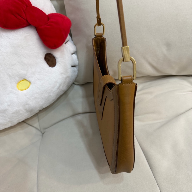 Gucci G扣 古董 中古 單肩包 焦糖色-2