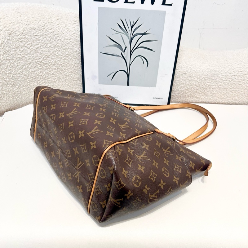 LV/路易威登 老花滿印奶瓶托特包-4