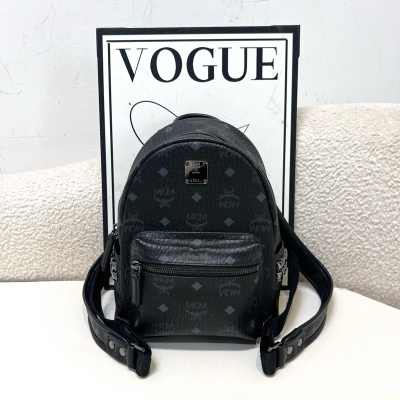 Mcm mini黑色雙肩包-0