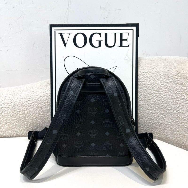 Mcm mini黑色雙肩包-1