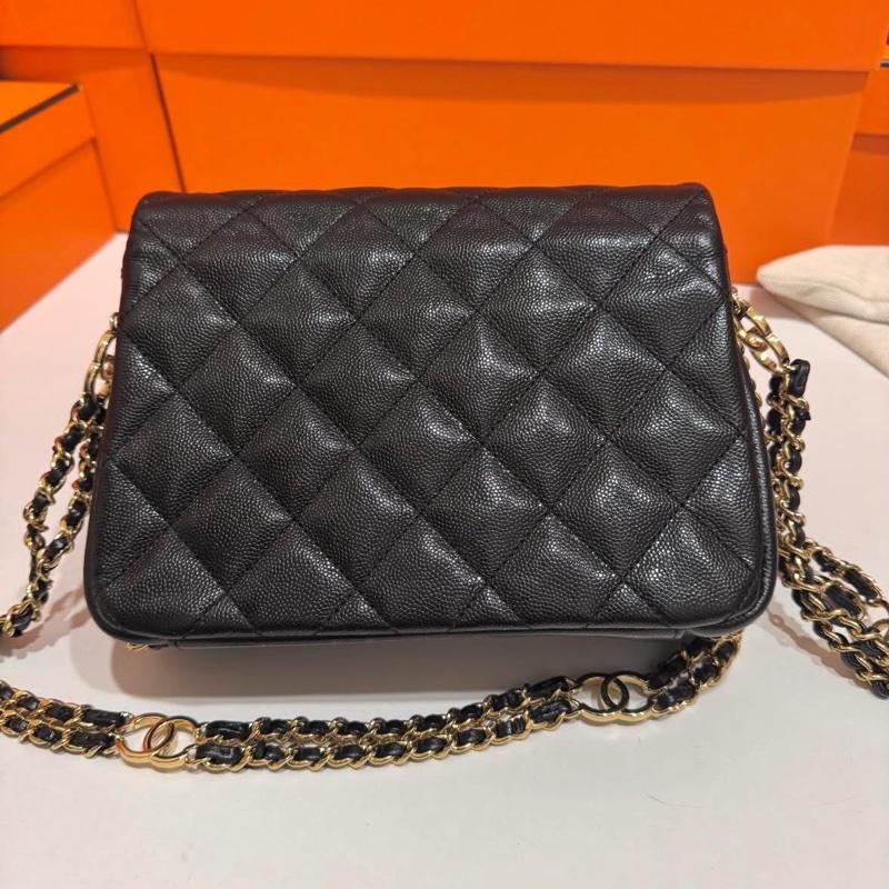 CHANEL 23C荔枝雙鏈條Mini CF 👑-3