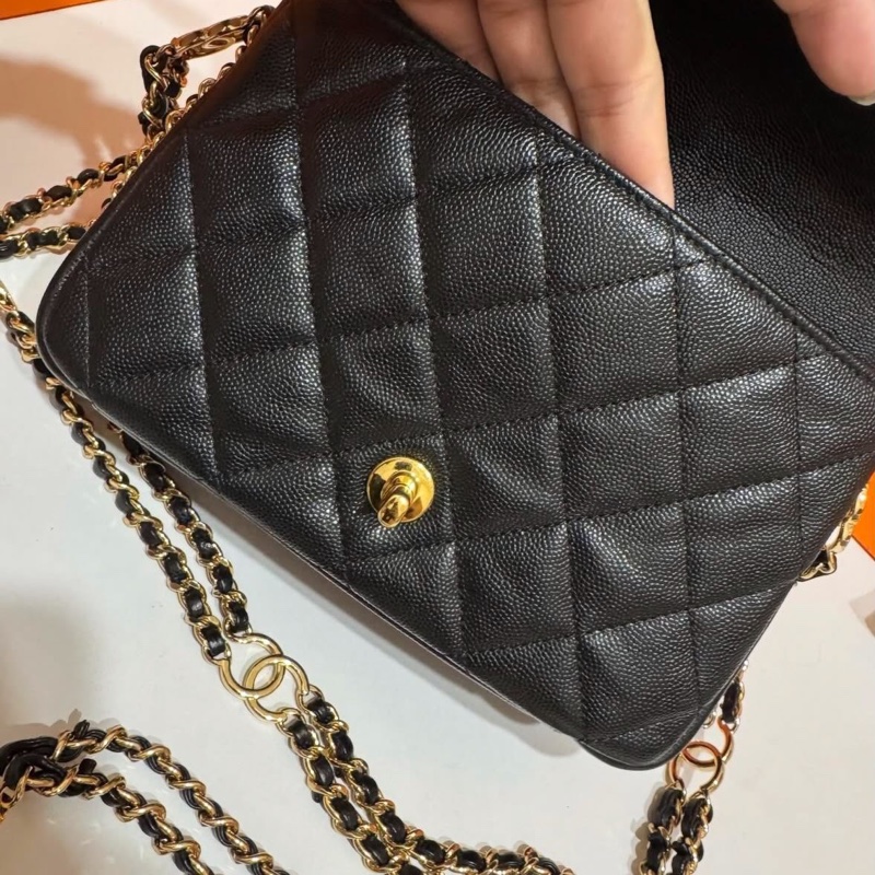 CHANEL 23C荔枝雙鏈條Mini CF 👑-6