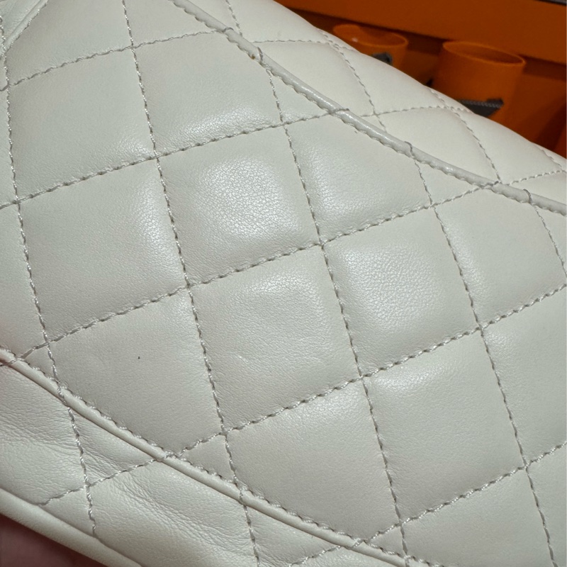 CHANEL 22C 白色金球小方胖 🤍台灣購證正本-6