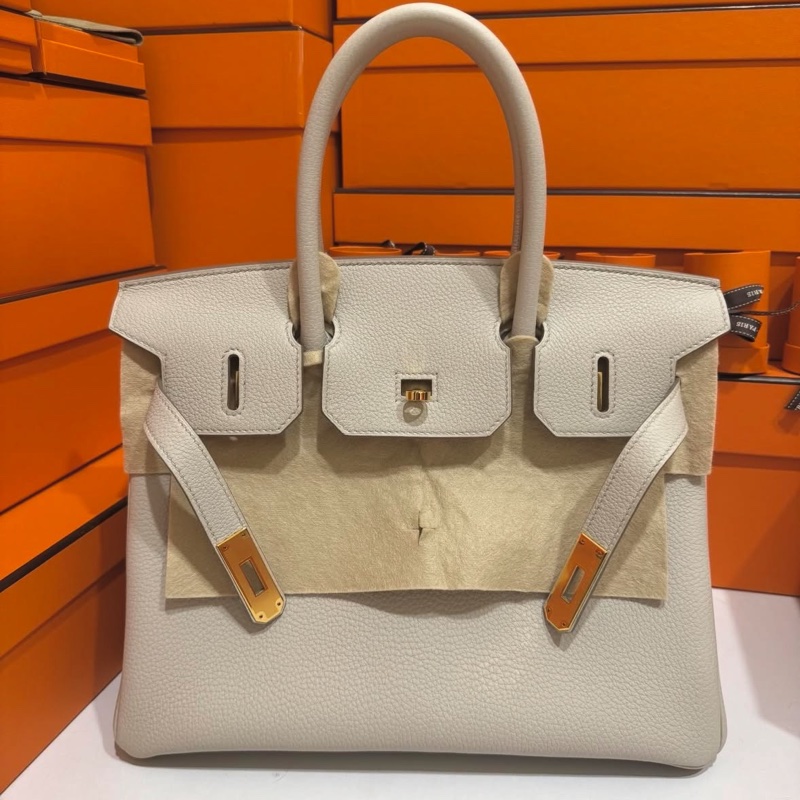Hermes Birkin30 Togo 8L冰川白K 刻🤍 台灣購證正本-1