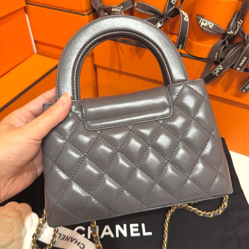 CHANEL 24A月光灰羊皮Kelly（小）🩶-1