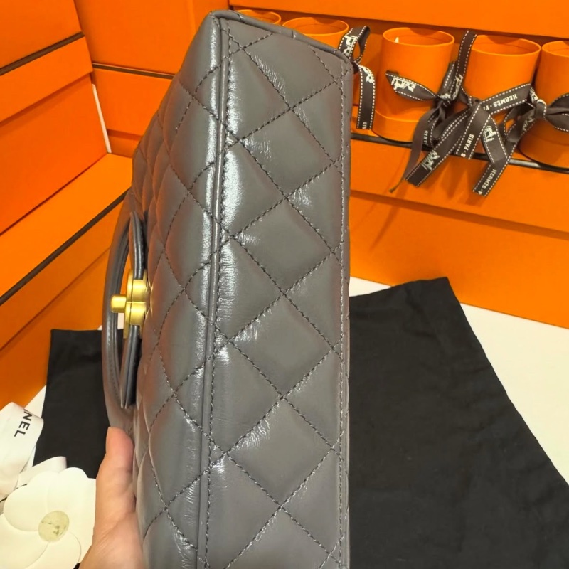 CHANEL 24A月光灰羊皮Kelly（小）🩶-4