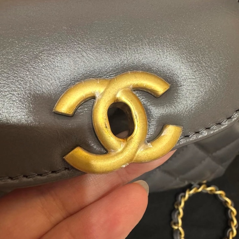 CHANEL 24A月光灰羊皮Kelly（小）🩶-7