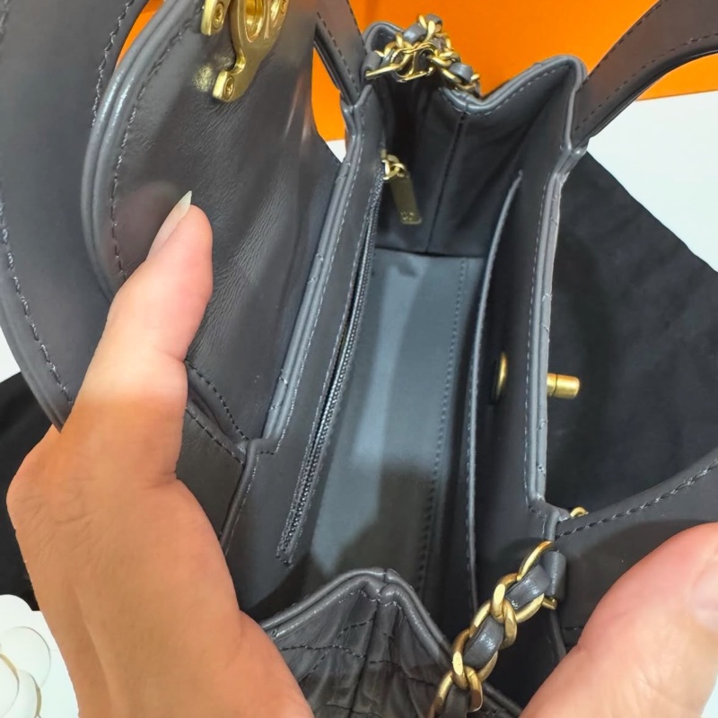 CHANEL 24A月光灰羊皮Kelly（小）🩶-8