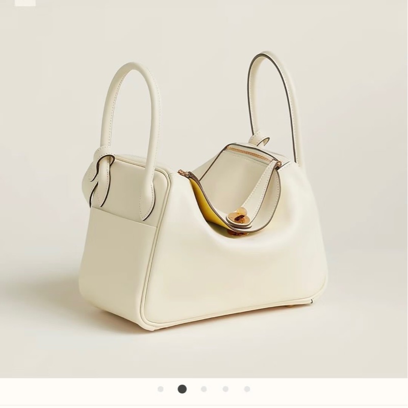 Hermes Lindy26 Swift皮 奶油白金釦 🤍B刻 台灣購證正本-4