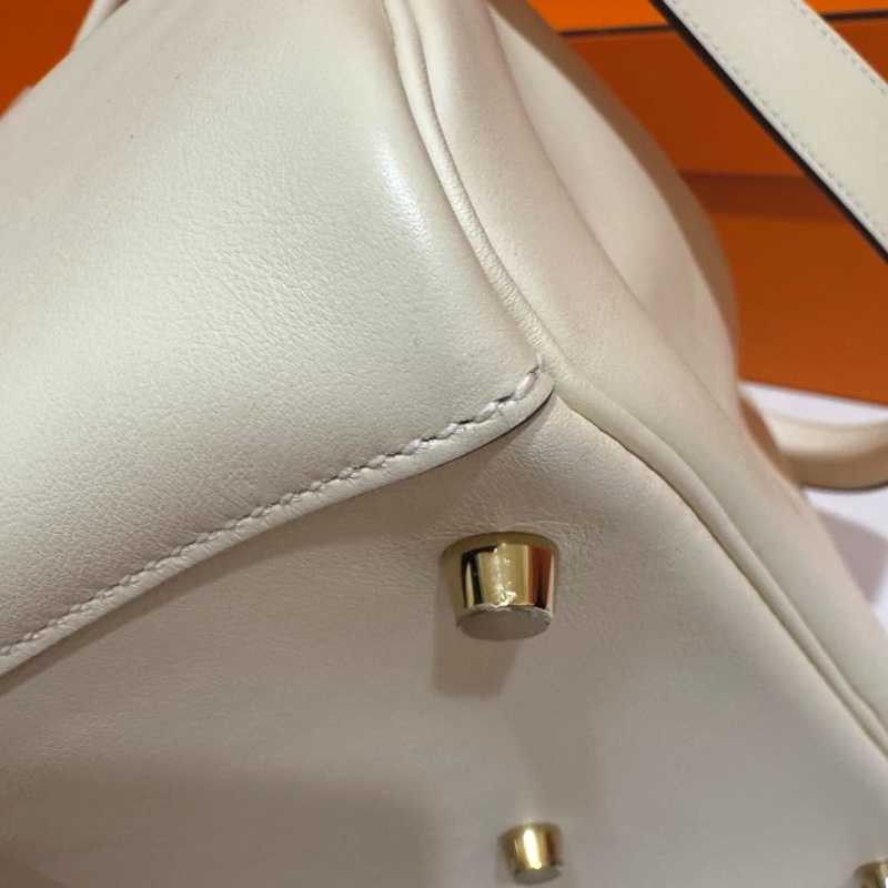 Hermes Lindy26 Swift皮 奶油白金釦 🤍B刻 台灣購證正本-6