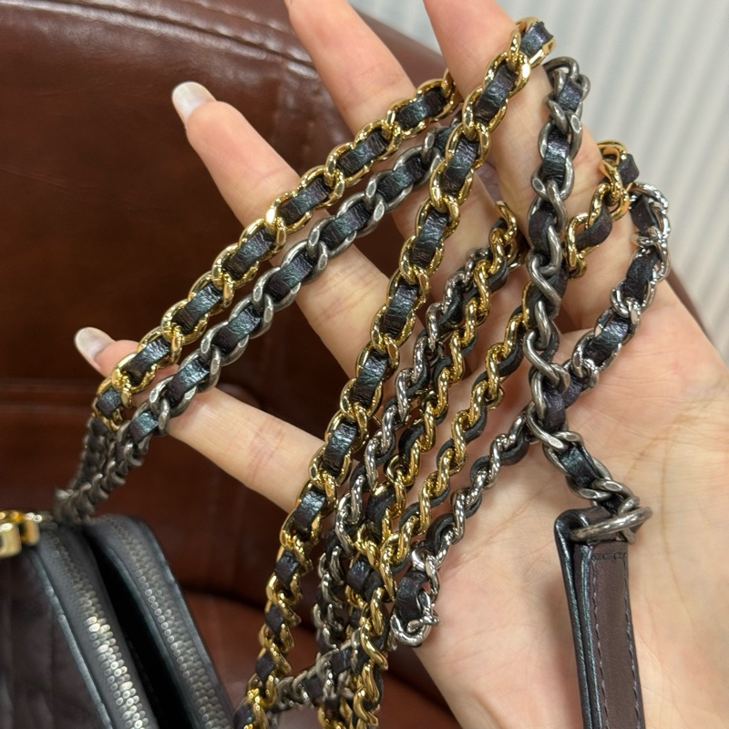 【97新 ✨ 全網最低價！】 CHANEL 香奈兒 mini 流浪WOC鏈條包 炫彩色 牛皮（下單前先詢問庫存❗️❗️）-20