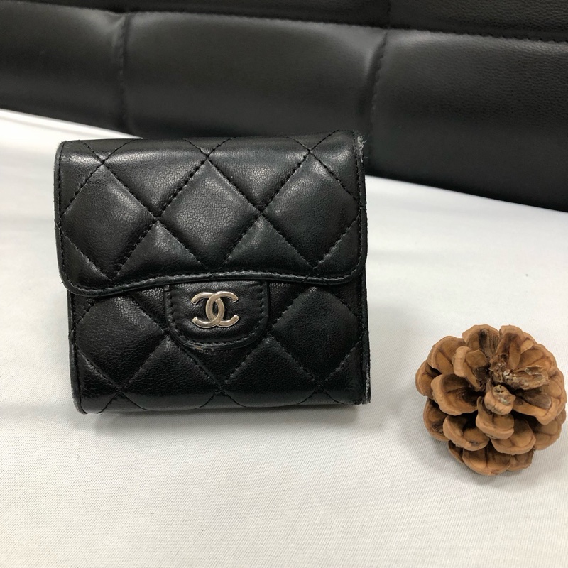 【95新 ✨ 全網最低價!】 香奈兒/Chanel 黑色 小羊皮 雙面 手拿包錢包 卡包 (下單前先詢問庫存❗️❗️)-1