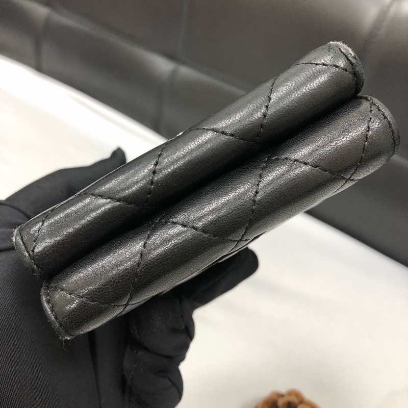 【95新 ✨ 全網最低價!】 香奈兒/Chanel 黑色 小羊皮 雙面 手拿包錢包 卡包 (下單前先詢問庫存❗️❗️)-4