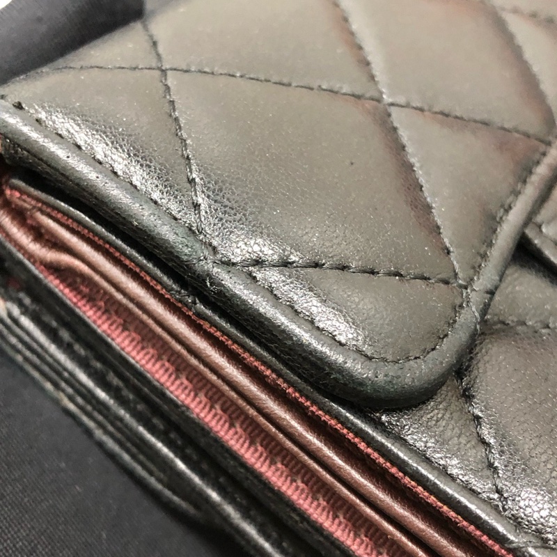 【95新 ✨ 全網最低價!】 香奈兒/Chanel 黑色 小羊皮 雙面 手拿包錢包 卡包 (下單前先詢問庫存❗️❗️)-7