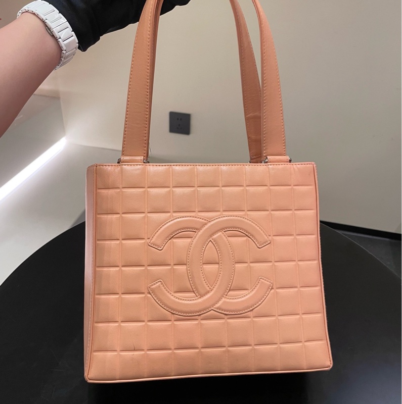【95新 ✨ 全網最低價!】中古稀有款Chanel 香奈兒 冰格 小號 粉色手提包 (下單前先詢問庫存❗️❗️)-3
