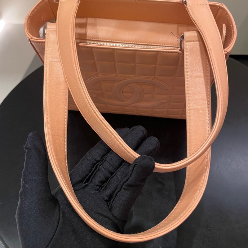 【95新 ✨ 全網最低價!】中古稀有款Chanel 香奈兒 冰格 小號 粉色手提包 (下單前先詢問庫存❗️❗️)-10