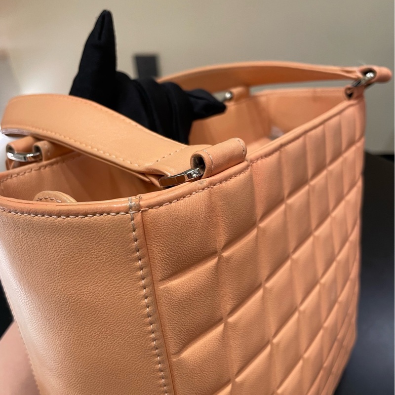 【95新 ✨ 全網最低價!】中古稀有款Chanel 香奈兒 冰格 小號 粉色手提包 (下單前先詢問庫存❗️❗️)-20