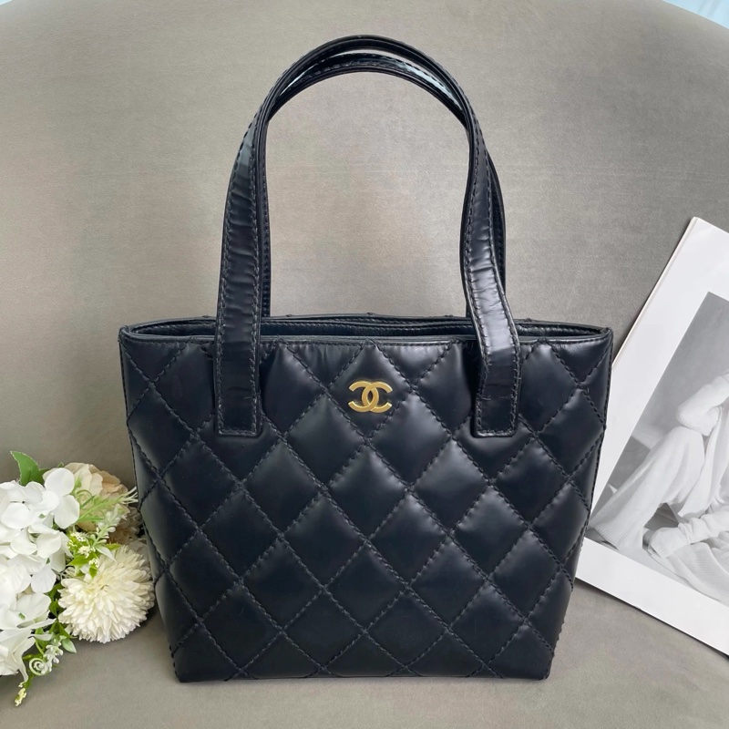 【95新 ✨ 全網最低價！】 中古 chanel香奈兒 黑金 vivian薇薇安 托特包 手提包 (下單前先詢問庫存❗️❗️）-2