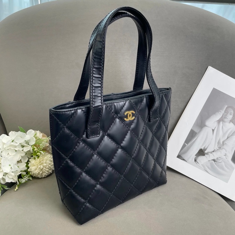 【95新 ✨ 全網最低價！】 中古 chanel香奈兒 黑金 vivian薇薇安 托特包 手提包 (下單前先詢問庫存❗️❗️）-4