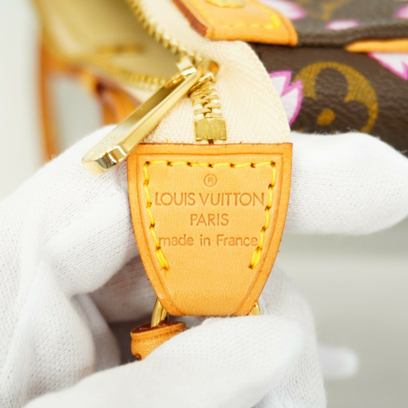 路易威登 Monogram Cherry Blossom Pochette Accessoires(村上隆合作款)M92006 棕色女士包/手拿包-4