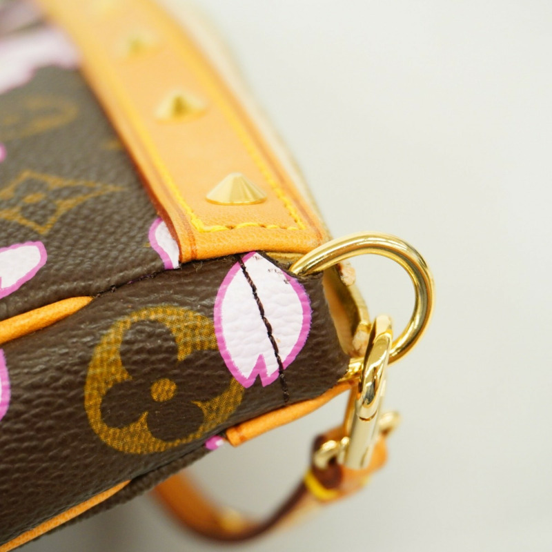 路易威登 Monogram Cherry Blossom Pochette Accessoires(村上隆合作款)M92006 棕色女士包/手拿包-6