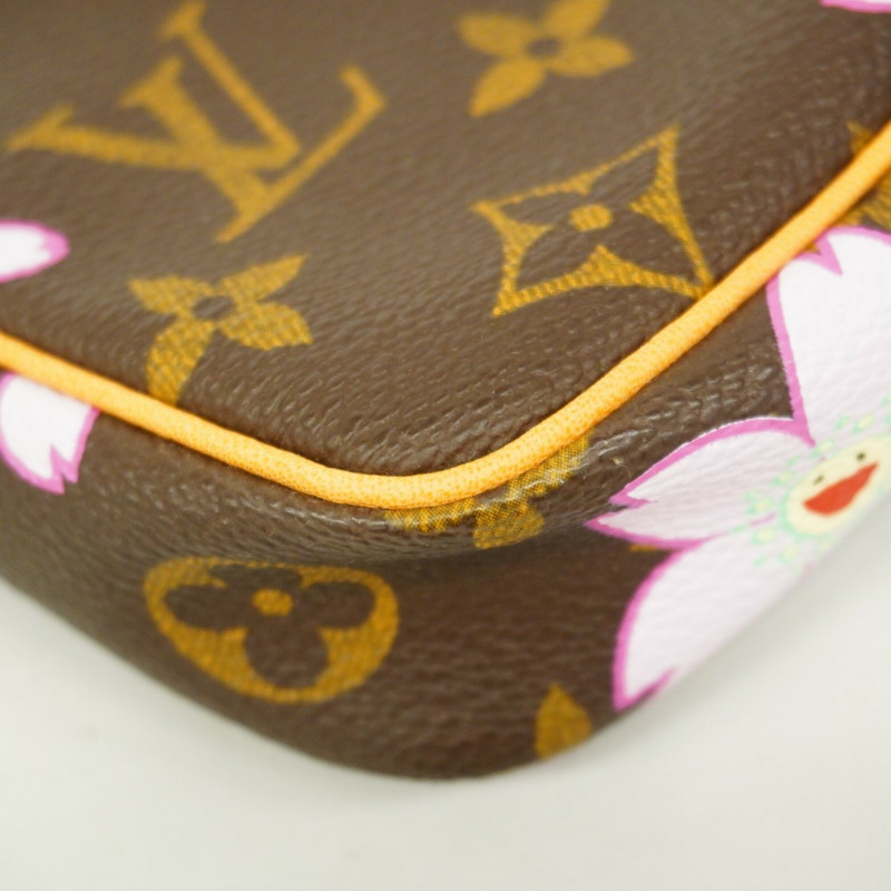 路易威登 Monogram Cherry Blossom Pochette Accessoires(村上隆合作款)M92006 棕色女士包/手拿包-7