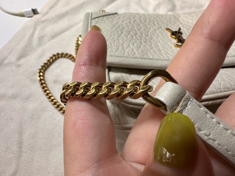 YSL NIKI小羊皮迷你手袋 白色-11