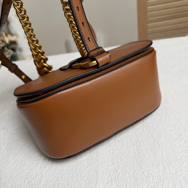 Miumiu繆繆 棕色 金屬環馬鞍包 單肩斜挎包 🈚附件-5