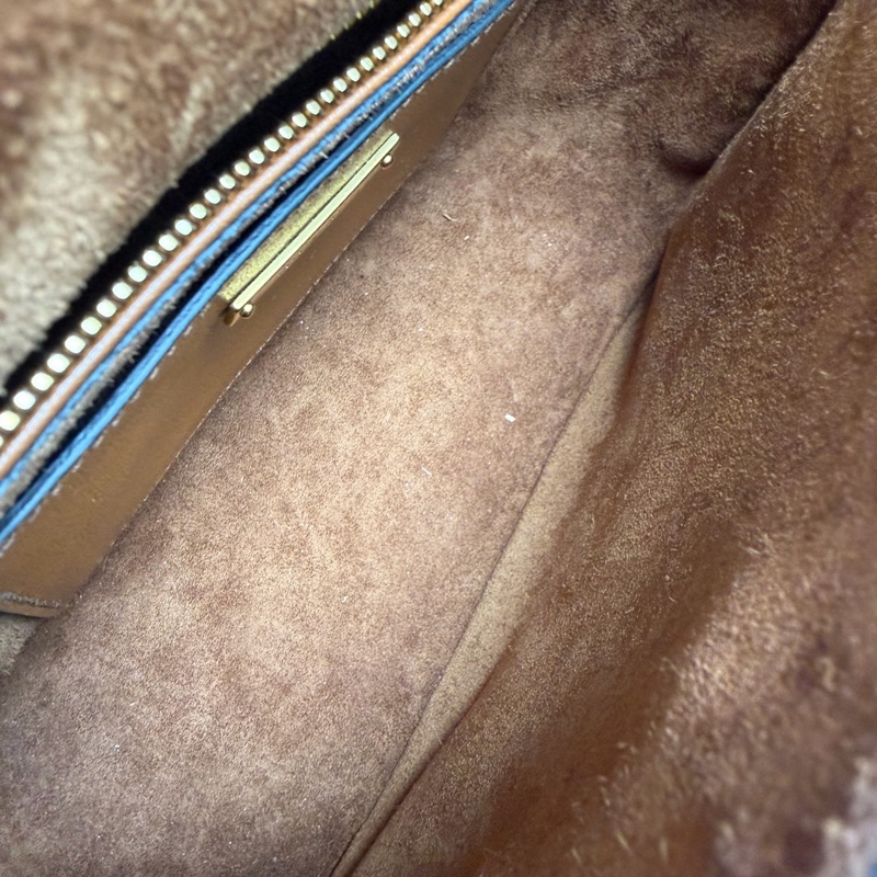 Miumiu繆繆 棕色 金屬環馬鞍包 單肩斜挎包 🈚附件-6