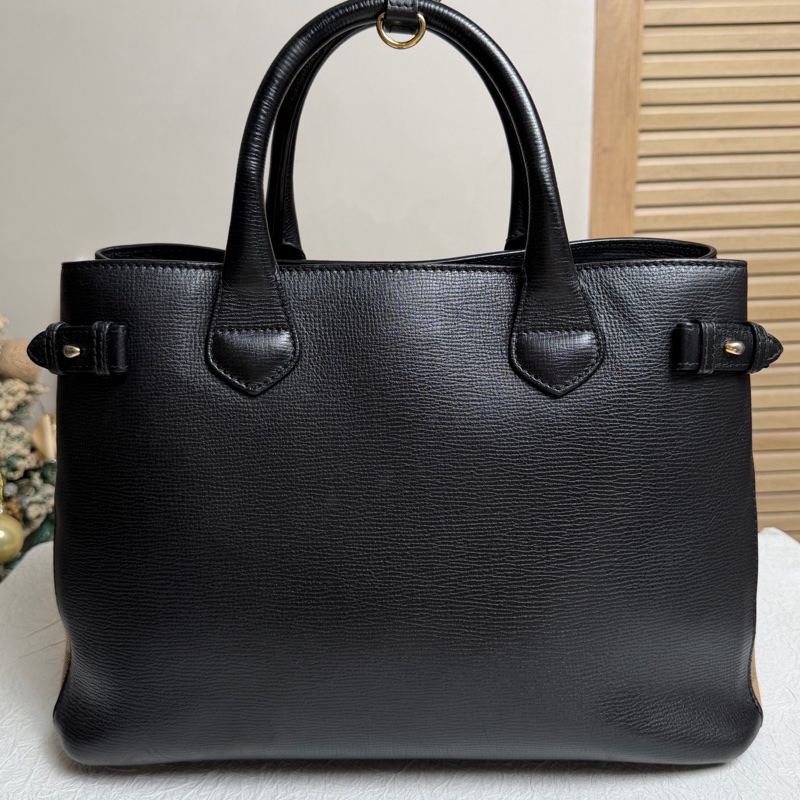 Burberry博柏利 黑色 班納托特包 手提單肩斜挎包 缺肩帶-1